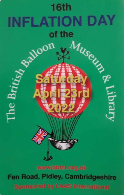Green background to sticker with the BBM&L logo in the centre and event date across the logo balloon. At foot of sticker is the location, BBM&L web address and event sponsors.