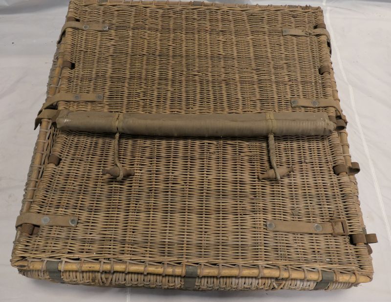View looking down onto the folded basket.