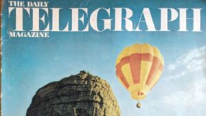 Daily Telegraph magazine cover featuring balloons